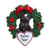 2025 Personalized Ornament Pets in Wreath Christmas Tree Gift Celebration Custom Customized Dog Breed Puppy Ornament Station - Free Personalization (Siberian Husky) view 2