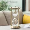 Jayiaine Hourglass Sand Timer 15/30/60 Minutes, Sand Clock Sand Watch, Metal Sandglass Timer with White Sand Wedding Home Desk Office Classroom Decor,15min view 2