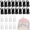 100pcs Super Space Saving Heavy Duty Cascading Hanger Extender Hooks, Plastic Closet Hanger Organizer (White & Black) view 1