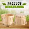 6 Pack 11 x 6.7'' Large Round Wooden Baskets with Handles, Handmade Wood Basket, Bushel Baskets, Farmers Market Baskets, Apple Baskets, Wooden Baskets for Indoors Outside Personal or Commercial Use view 2
