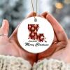 Louisiana Circle Ornament- Xmas Merry Christmas Ornament - Louisiana State Ceramic Ornaments Keepsake Souvenir for Christmas New Year Holiday Xmas Tree Decor view 1
