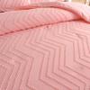 QIZEKLUM Housse De Couette 220X240 cm Plisse avec Gomtrique Housse De Couette Ensemble De Literie 3 Pice Microfibre, 1 Housse De Couettes E 2 Taies d'oreiller,Pink,200X200cm view 2