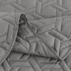 Auemtyn Full/Queen Size Quilt Set 3 Pieces, Soft Lightweight Summer Bedspread, Reversible Microfiber Bed Coverlet for All Seasons, Grey, Geometric Pattern (1 Quilt, 2 Pillow Shams) view 4