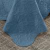 Auemtyn Full/Queen Size Quilt Set 3 Pieces, Soft Lightweight Summer Bedspread, Reversible Microfiber Bed Coverlet for All Seasons, Bluish Grey, Floral Pattern (1 Quilt, 2 Pillow Shams) view 4