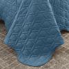 Auemtyn King Size Quilt Set 3 Pieces, Soft Lightweight Summer Bedspread, Reversible Microfiber Bed Coverlet for All Seasons, Bluish Grey, Geometric Pattern (1 Quilt, 2 Pillow Shams) view 4