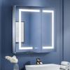 ExBrite LED Lighted Bathroom Medicine Cabinet with Mirror, 30 x 30 Inch, Recessed or Surface Mount, Anti-Fog, Stepless Dimming, Color Temperature Change, Built-in 6000K Sensor Light, Storage Shelves view 1
