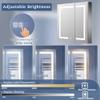 ExBrite LED Lighted Bathroom Medicine Cabinet with Mirror, 30 x 30 Inch, Recessed or Surface Mount, Anti-Fog, Stepless Dimming, Color Temperature Change, Built-in 6000K Sensor Light, Storage Shelves view 3