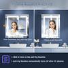 ExBrite LED Lighted Bathroom Medicine Cabinet with Mirror, 30 x 30 Inch, Recessed or Surface Mount, Anti-Fog, Stepless Dimming, Color Temperature Change, Built-in 6000K Sensor Light, Storage Shelves view 4