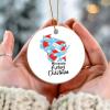 Wisconsin Circle Ornament, Wisconsin State Sweet Home Merry Christmas Ceramic Ornaments for Christmas Tree New Year Holiday Decor view 1