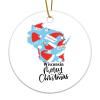Wisconsin Circle Ornament, Wisconsin State Sweet Home Merry Christmas Ceramic Ornaments for Christmas Tree New Year Holiday Decor view 2