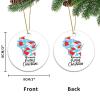 Wisconsin Circle Ornament, Wisconsin State Sweet Home Merry Christmas Ceramic Ornaments for Christmas Tree New Year Holiday Decor view 3