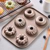 Donut Pan Donut Baking Tray Mold, Carbon Bagel Mold Suitable for Donut Cake Biscuit Bagel Baking (Champagne Gold),D (Color : B) view 4