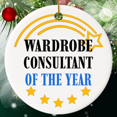 Congratulation Gift For Wardrobe Consultant Ornament Cirle Ceramic - The Awesome Wardrobe Consultant Of The Year
