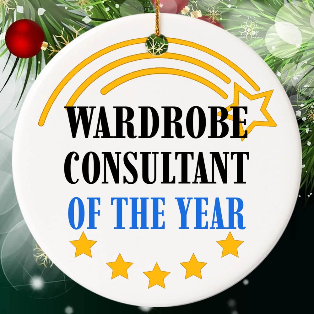 Congratulation Gift For Wardrobe Consultant Ornament Cirle Ceramic - The Awesome Wardrobe Consultant Of The Year
