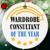 Congratulation Gift For Wardrobe Consultant Ornament Cirle Ceramic - The Awesome Wardrobe Consultant Of The Year view 1