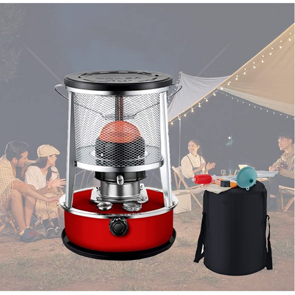 Xrdbfd Indoor Kerosene Stoves, Kerosene Stove Heater Without Electricity, Oil Paraffin Heaters for Camping, Tent Heating, Cooking, Outdoor Kerosene Stove Burners,4.6Lred