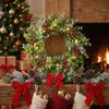 Beavorty 2pcs Eucalyptus Leaves Wreaths Candle Rings Christmas Wreaths Votive Candle Holder Centerpiece for Winter Holiday Xmas Fireplace Mantle Decor view 2