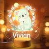Smile lab Personalized Baby Gifts, Personalized Name Night Light Customize Animal Night Light for Kids Custom Bedroom Decor Baby Girl Boy Gifts view 1