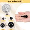 Suream Beads for Makeup Brush Holder 2600PCS, No Hole Round Beads 8mm/0.31In Bulk Vase Filler Pearls for Holding Brush Lipstick Eyeliner, Birthday Party, Wedding Table Scatter, Craft Decoration, Black view 2