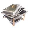 9L Chafing Dish Buffet Stainless Steel Foldable Rectangular Chafer Warmer Buffet Stove with Lid for Kitchen Party Banquet Dining view 2