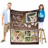 Custom Dog Memorial Blanket Personalized Pet Name Photo Collage Blanket with Love Message in Loving Memory Blanket of Dog Soft Throw 40"x50" view 3