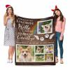 Custom Dog Memorial Blanket Personalized Pet Name Photo Collage Blanket with Love Message in Loving Memory Blanket of Dog Soft Throw 40"x50" view 4