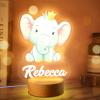 Smile lab Personalized Baby Gifts, Personalized Name Night Light Customize Animal Night Light for Kids Custom Bedroom Decor Baby Girl Boy Gifts view 1