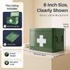 Flexzion Large Metal First Aid Box Empty, 8.5-Inch, Green with White Cross view 4