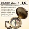 US HANDICRAFTS Be Strong Engraved Brass Compass | Personalized Christian Gift for Men, Baptism & Confirmation Gift, Easter, Graduation & Birthday Present for Teens & Adults with Wooden Box view 3