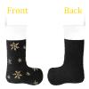DegGod 6 Pack Custom Christmas Stockings with Names, 22 inches Personalized Embroidery Faux Fur Black Xmas Stockings with Gold Snowflakes Hanging Ornaments for Xmas Tree Party Decoration view 4