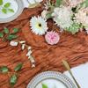 10PCS Terracotta Cheesecloth Gauze Table Runner , 11Ft Length Gauze Event Centerpiece Orange Table Runner , Bridal Shower Runner , Rustic Wedding Table Decor view 4