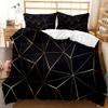 Silver Grey Marble Comfoter Cover Set with Black Line Art Full Size Kids Bedding Duvet Cover Set Psychedelic Abstract Graphic Modern Marbling Boys Girls Teens Adult Quilt Cover Set with 2Pillowcase view 3