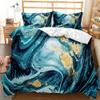 Silver Grey Marble Comfoter Cover Set with Black Line Art Full Size Kids Bedding Duvet Cover Set Psychedelic Abstract Graphic Modern Marbling Boys Girls Teens Adult Quilt Cover Set with 2Pillowcase view 4