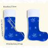 DegGod 6 Pack Custom Christmas Stockings with Names, 22 inches Personalized Embroidery Faux Fur Blue Xmas Stockings with Silver Snowflakes Hanging Ornaments for Xmas Tree Party Decoration view 3