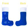 DegGod 6 Pack Custom Christmas Stockings with Names, 22 inches Personalized Embroidery Faux Fur Blue Xmas Stockings with Silver Snowflakes Hanging Ornaments for Xmas Tree Party Decoration view 4