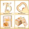 24Pcs Golden 75 Bottle Openers for 75th Birthday Party Favors Rhinestones Decorations for Wedding Anniversary Gifst Souvenrs or Keepsaks for Guests view 3