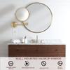 RECKODOR 8 Inch Bathroom Makeup Mirror Wall Mounted Gold, 360 Swivel Vanity Mirror with Magnification, Extendable Arm, 1X/5X Two-Sided, Brass Material, Brushed Light Gold view 2