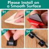 Namalu 60 Pieces Mini Cable Clips Hooks Christmas Light Clips Self Adhesive Light Hooks Cord Clips for Desk Outdoor String Lights(Small,Black) view 3