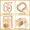 24Pcs Golden 65 Bottle Openers for 65th Birthday Party Favors Rhinestones Decorations for Wedding Anniversary Gifst Souvenrs or Keepsaks for Guests view 3