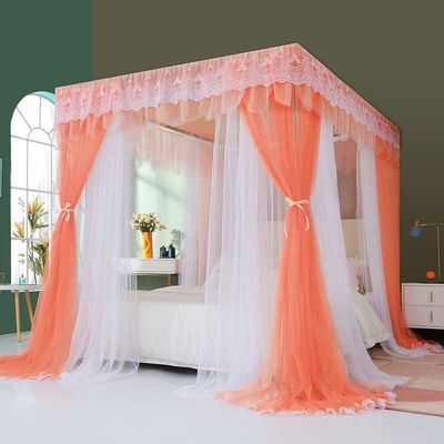 Bed Canopy Luxury Palace Bed Canopy, Bunk Net Mosquito Net, Home Bedroom Decoration Bed Curtains, for 1.5m/1.8m/2m Single Double Bed, with Mounting Bracket (Color : F, Size : 180x220x210cm)