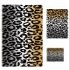 3 Piece Bath Towel Set, Ombre Leopard Print Luxury Towels Set for Bathroom Soft Bath Shower Towels Absorbent Bathroom Towels Set ( 1 Bath Towel, 1 Hand Towel, 1 Washcloth ) Animal Skin Yellow Gray view 1