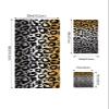 3 Piece Bath Towel Set, Ombre Leopard Print Luxury Towels Set for Bathroom Soft Bath Shower Towels Absorbent Bathroom Towels Set ( 1 Bath Towel, 1 Hand Towel, 1 Washcloth ) Animal Skin Yellow Gray view 4