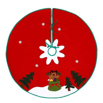 LJFMDLN Christmas Tree Skirt, 40 Inch Non-Wovens Xmas Tree Skirt Ornament Base Cover Mat for New Year Party