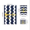 3 Piece Bath Towel Set, Yellow Ocean Anchor Luxury Towels Set for Bathroom Soft Bath Shower Towels Absorbent Bathroom Towels Set ( 1 Bath Towel, 1 Hand Towel, 1 Washcloth ) Navy Blue White Ripple view 4