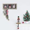 Christmas Snowman Stocking Holder for Mantel Fireplace Stand Hanger, Rustitc Wood Snowman with Metal Hook for Stockings, Decorative Snowman Table Top Decor for Xmas Party Holiday Decorations (2) view 4