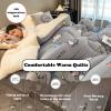 XYXHEII Lamb Velvet Winter Quilt, Super Warm Duvet, Breathable Double-Sided Comforter, Extra Luxury Hotel Quilted, Microfibre Quilts, Soft Touch, Autumn and Winter Quilt (D 200x230cm(4.5kg)) view 3