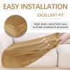 hyha Velvet Couch Cushion Covers, Soft Sofa Seat Covers for sectional 2 Cushion Couch Washable, Magic Sofa Slipcover with Elastic Bottom, Non-Slip Furniture Protector for Pets, Kid(Medium, Camel) view 4