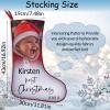 Babys First Christmas Stockings Personalized with Name Text,Custom Baby 1st Large Christmas Stocking Baby Boy Girl First Xmas Gifts Tree Fireplace Home Decor - 18 inch view 3