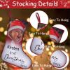 Babys First Christmas Stockings Personalized with Name Text,Custom Baby 1st Large Christmas Stocking Baby Boy Girl First Xmas Gifts Tree Fireplace Home Decor - 18 inch view 4