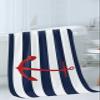 3 Piece Bath Towel Set, Red Anchor Prints on Navy Blue and White Stripes Geometric Towels Set for Bathroom Soft Bath Shower Towels Absorbent Bathroom Towels Set(1Bath Towel,1Hand Towel,1Washcloth) view 3
